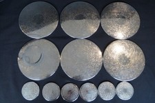 Vintage Strachan Silver Plated Coaster & Decanter Stand Set 10pc Barware Decor