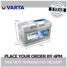 F19 Car Battery 12V Varta Dynamic SLI Sealed Calcium 5 Yr Warranty Type 115