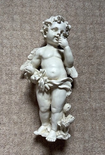 Resin cherub figurine - resin,