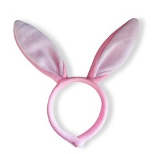 Girls Boys Pink Easter Bunny Rabbit Ears on Hairband Headband Costume Accessory