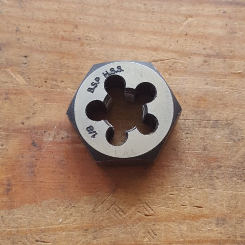 Bsp hex die nut british - 1/8,