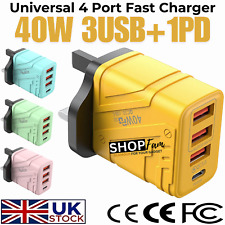 4-Port Phone Charger Plug UK