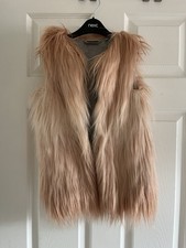 NEXT girls blush pink faux fur