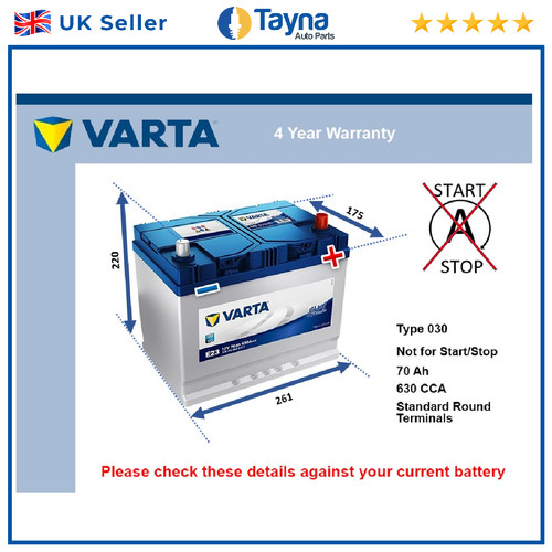 Battery fits jaguar type - e, xj6