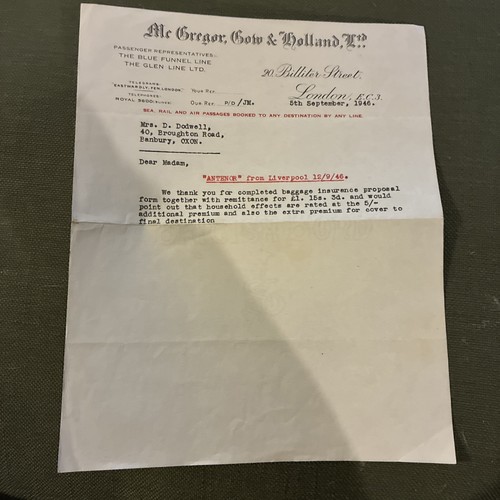 Merchant navy ephemera - merchant, mr