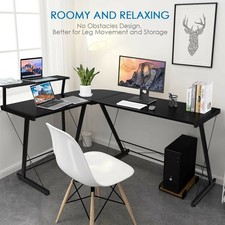 BLACK DESK WILSON L-SHAPED