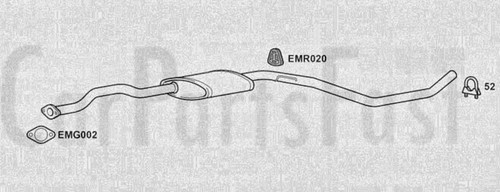 Exfd3197 exhaust middle box - exhaust,