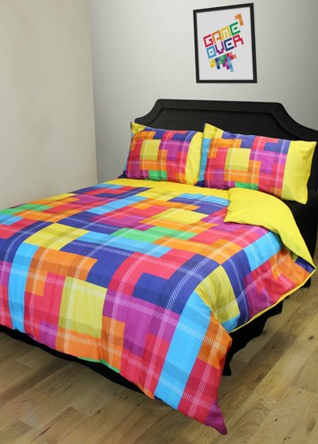 Tetris tartan duvet - cover, set