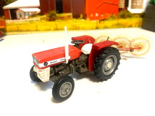 BRITAINS.1:32.FARM.MASSEY FERGUSON 135.TRACTOR. LELY ACROBAT TEDDER.RAKE.