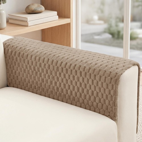 Couch arm covers plush non - covers,