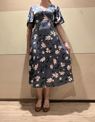Monsoon satin dress floral - satin,