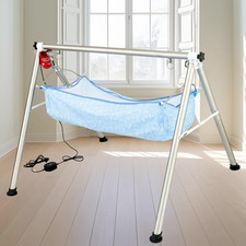 TinyTyke Round Pipe Automatic Baby Cot –Safe Foldable Indian Cradle with Hammock