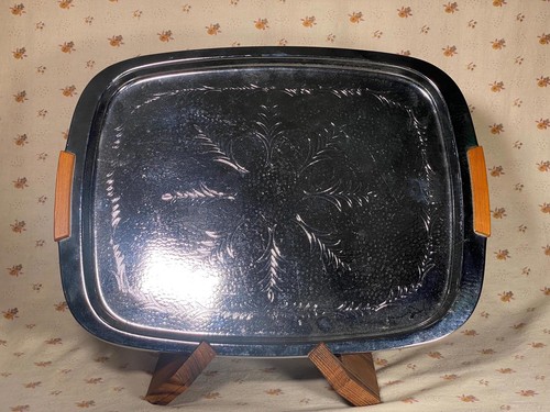 Vintage metal 70s wooden