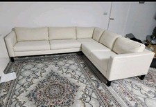 Genuine Ikea Karlstad 5 Seater Corner Sofa Covers Light Cream / Off White 