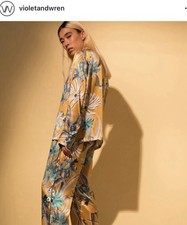 Violet&wren100% Silk Pyjamas Size Smalll