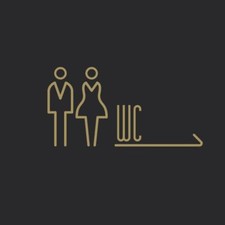 Brass Solid Toilet Symbol
