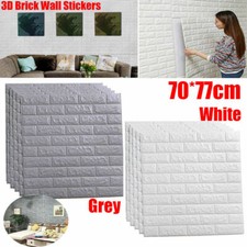 LARGE Self-adhesive 3D Tile Brick Wall Sticker Waterproof Foam Panel Wallpaper--