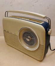 Bush TR82 Vintage FM AM LW MW Portable Radio Working Blue Beige Mains Battery