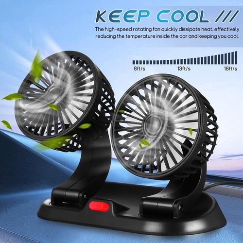 Double head car fan vehicle - double,
