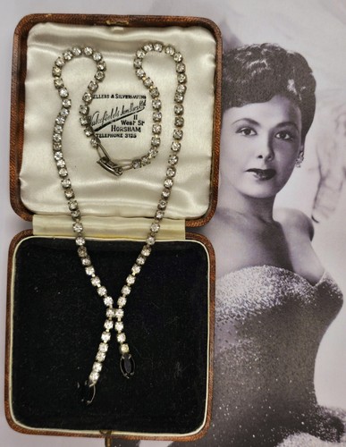 Vintage necklace deco diamante - vintage,