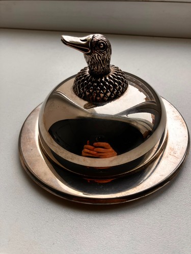 Vintage silver plate duck - vintage,