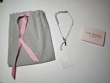 Ted Baker Chain Bracelet Crystal Detailing In Silver Tone