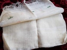 Rare vintage floss silk Romanian wedding scarf