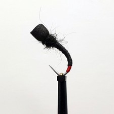 Barbless black top hat - top, fly