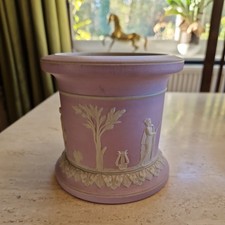 Antique Wedgwood Porcelain Jasperware Lilac Purple Pink Dipped Planter Vase