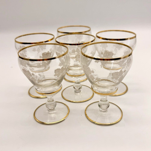 Vintage crystal wine glasses - vintage,