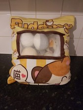 Pudding Cat Soft Plush Pillow with 8 Cute Plush Cats Stuffed Animal