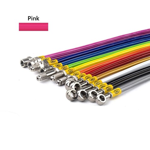 Pink hel clutch braided hose - pink,