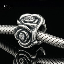 Rose Petal Flower Charm Bead