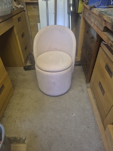 Upholstered ivory fabric tub - upholstered,
