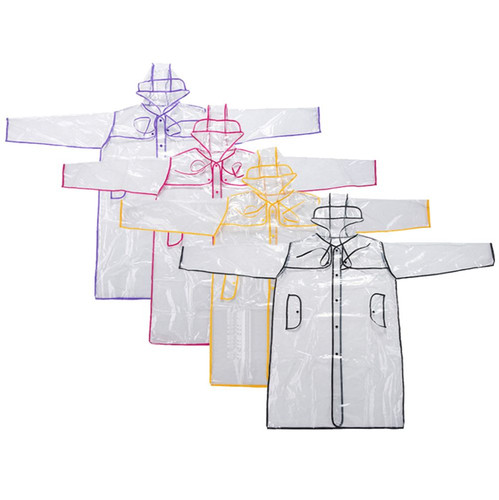 Transparent vinyl raincoat - vinyl,