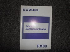 1988 Suzuki RM80 Owners Manual