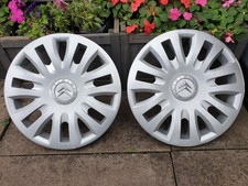 Pair of Genuine Citroen C2 C3 14" Wheel Trims Hub Caps x2 C1