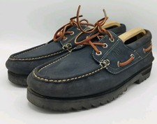 Cat Caterpillar Walking Machines Navy Suede Lug Boat Deck Shoes Men's UK 12