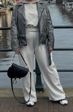 Ladies PLT Grey Beige Cropped Hoodie & Joggers Co-ord Set Size XL 20-22-24