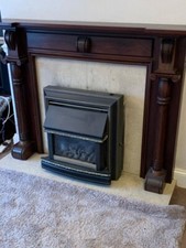 Mahogany fire surround with - surround,
