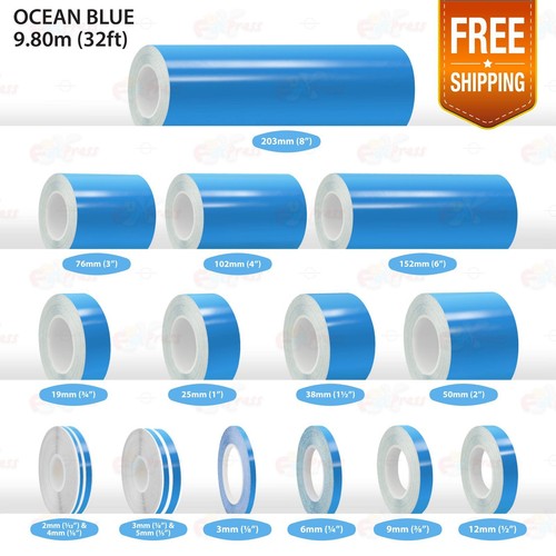 Ocean blue pin stripe - blue,