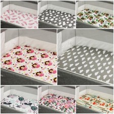 FITTED SHEET compatible with bedside crib JOIE ROOMIE GLIDE cars flowers animals
