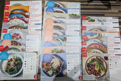 Gousto recipe cards - gousto,