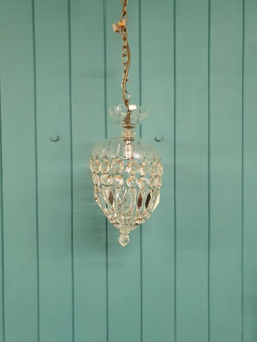 Antique brass cut glass - antique,