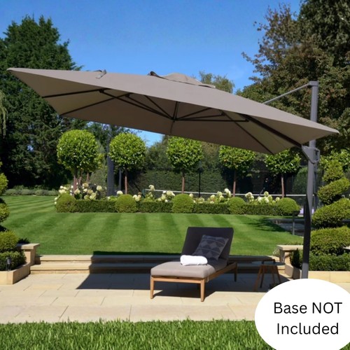 Grey cantilever parasol - grey,