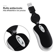 Corded Mouse Small Retractable