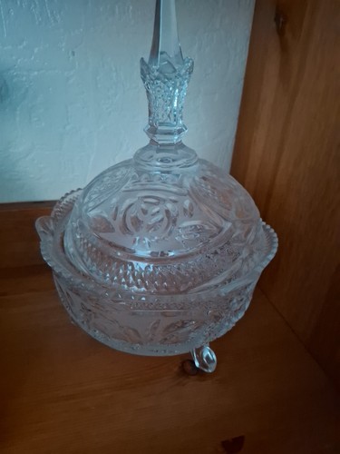 Heavy vintage crystal bon - bon,