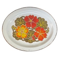 Midwinter Stonehenge Nasturtium Wedgwood Oval Serving Platter England 12 x 9.5”