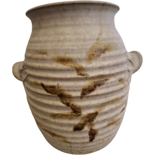 Unbranded ceramic ribbed vase - ceramic,