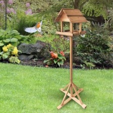 Wooden bird feeder table - wooden,
